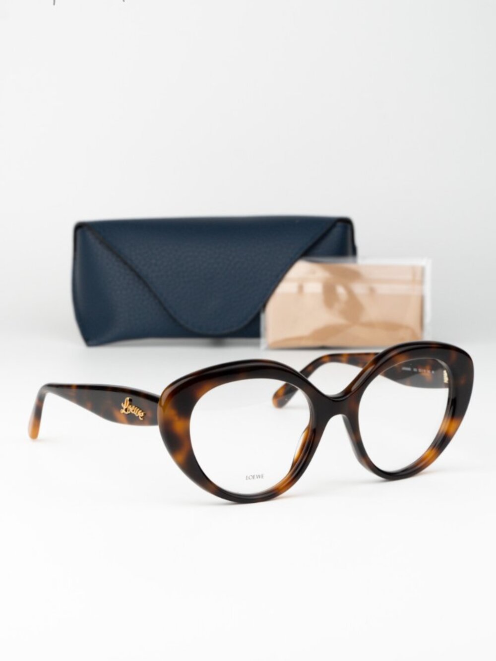 Loewe Women Eyeglasses Havana Demo Cat Eye LW50088I 052 NEW AUTHENTIC